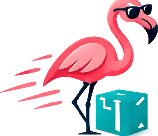 MoveMingo flamingo mascot